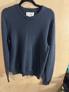 Original Penguin Men's Dark Blue Ribbed Crewneck Sweater Size Medium